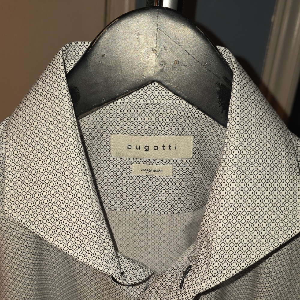 Bugatti Monochrome Geometric Shirt